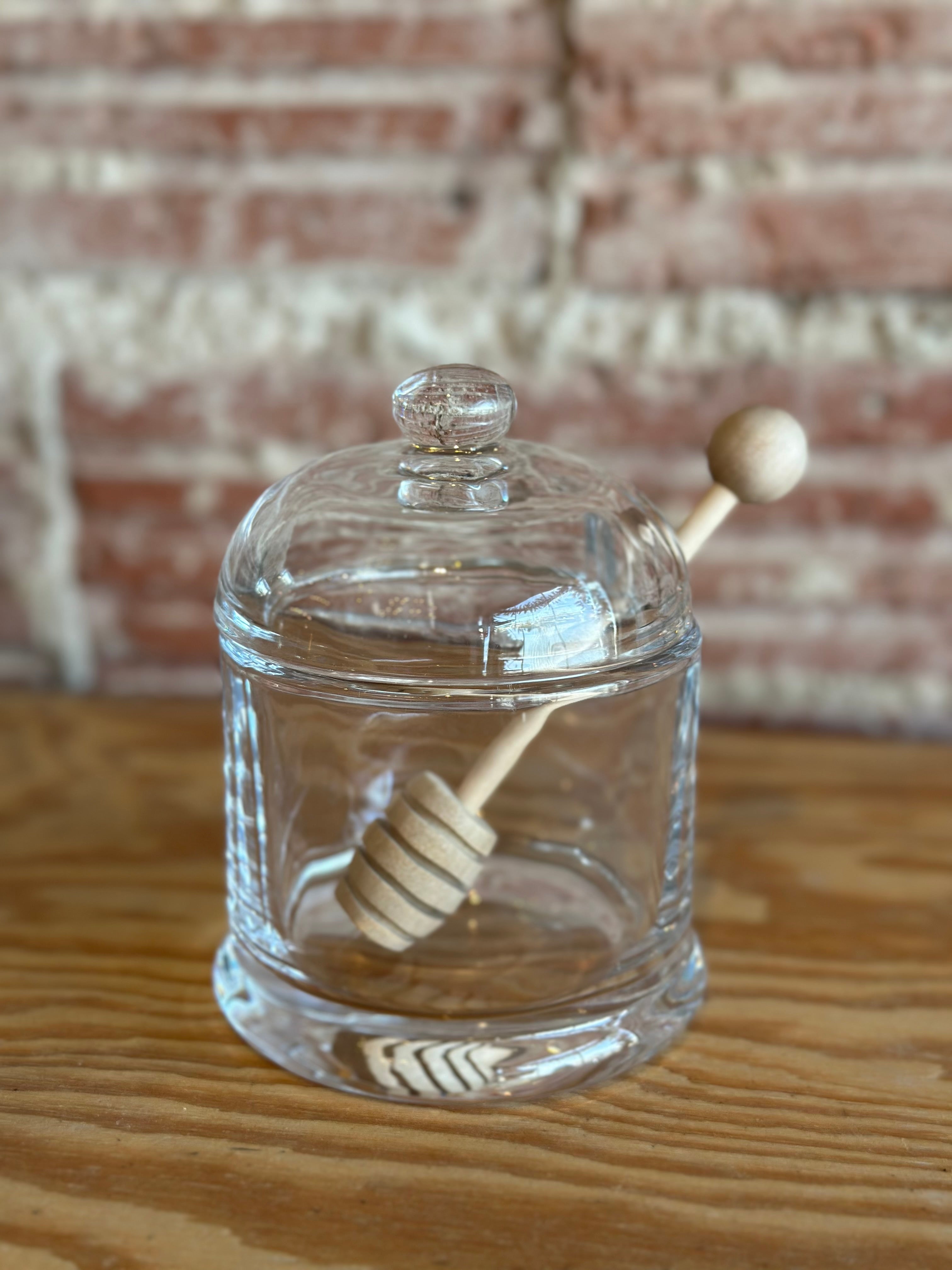 Glass Honey Dipper Set