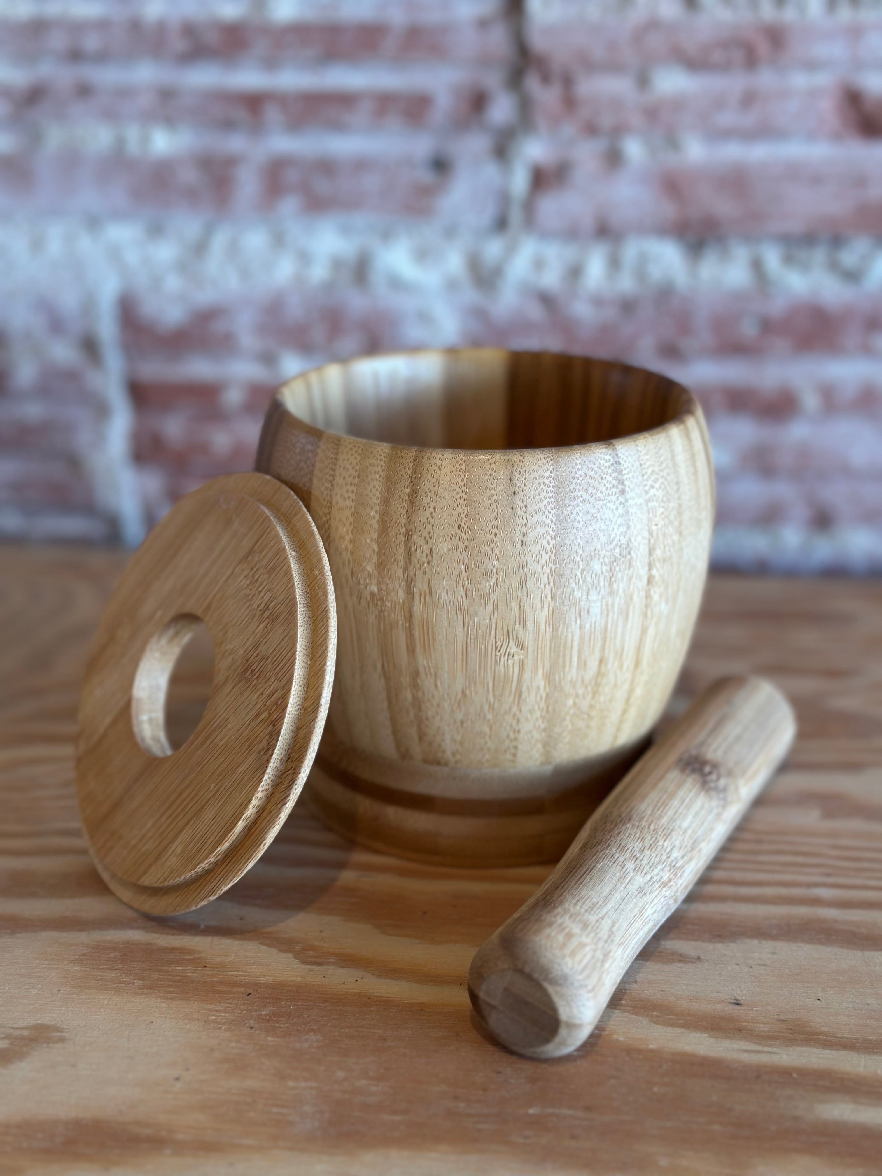 Wood Mortar and Pestle Set